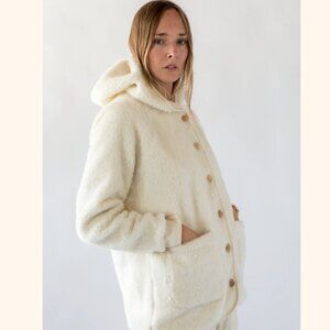 Driftless Goods Merino Wool Fleece Sweater Hoodie Jacket Sz L Sold Out Style